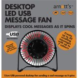 Desktop USB LED Message Fan