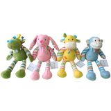 4 Asst 30cm Knit Zoo Animals