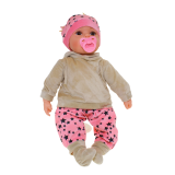 Baby Doll AMELIA Cream/Pnk w Dummy