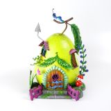 Metal Fairy House Pear