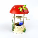 Metal mini mushroom wishing well