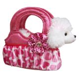 POODLE IN PINK LEOPARD BAG