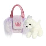 BICHON PURPLE FRILL BAG W CRWN