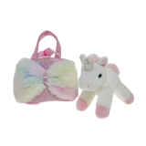FP BIG BOW FLUFFY PINK UNICORN