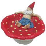 Gnome Bathing on Mushroom