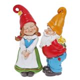 Set of two kissing gnomes 6 