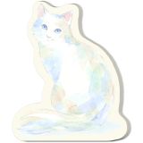 White Cat Large Die-Cut Notepad