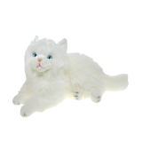 PLUSH 30CM LYING WHITE CAT