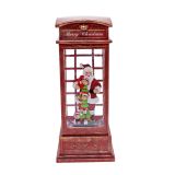 LED W-S Phonebooth Santa/Elves