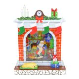 SANTA FIREPLACE LANTERN