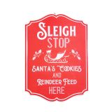 Metal Sleigh Stop Sign