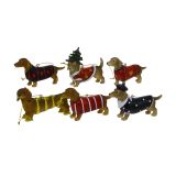 6/A Tan Dachshund Hang Decs