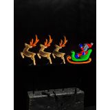 60CM INF STAKE SLEIGH W DEER