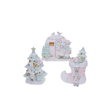 3 Asst Mice Houses w LED