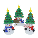 3/A SNOWMAN LED TREES 12