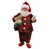 28CM SANTA CLAUS IN PJ'S