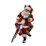 28CM SANTA CLAUS W/BICYCLE