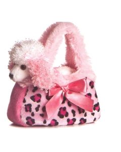Poodle in Pink Spot Bag