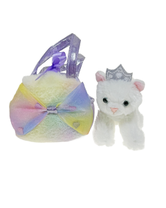 FP BIG BOW PURPLE WHITE CAT