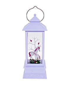 White Lantern with Unicorn & Baby