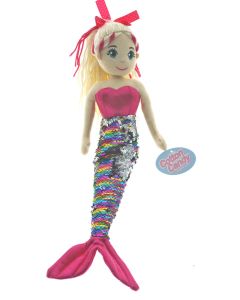 45cm ISLA Pink Rainbow Flip Sequined Tail