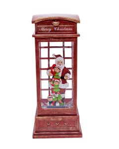 LED W-S Phonebooth Santa/Elves