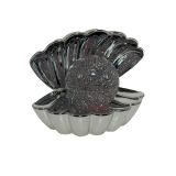 CLAM SHELL GLITTER LAMP SILVER