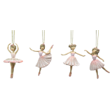4 Asst Hanging Ballerina Decor