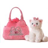 Princess Cat in Pink Crown Bag