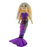 45cm GABRIELLA Flip Sequined Purple Rainbow Mermaid