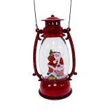 Red Oval Lantern Santa Chimney