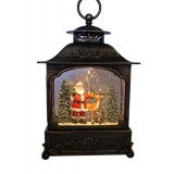 LED W-S Musical Lantern Santa & Deer 