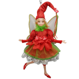 Musical Red/Grn Xmas Fairy