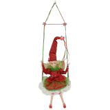 Red Christmas Fairy in Swing