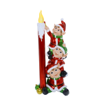 STCKD ELVES W LED CANDLE 6