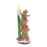 STCKD GNGRBRD LED CANDLE 6