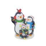 24cm LED Penguin Family