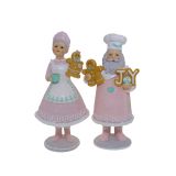 2/A Pink Gingerbread Mr&Mrs Cl