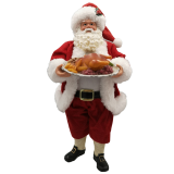 Santa Claus with Roast Turkey