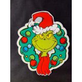 Dr Seuss Grinch Wreath Acrylic Indoor Sign 40cm