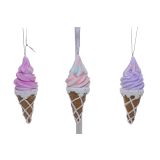 3/A Swrl Ice Cream Ornaments