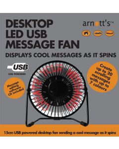 Desktop USB LED Message Fan