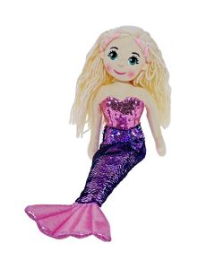 45cm ANNA Flip Sequined Purple Mermaid
