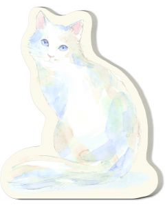 White Cat Large Die-Cut Notepad