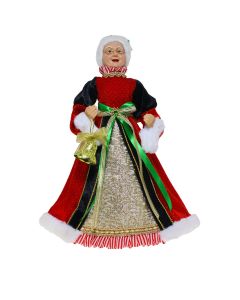 Mrs Clause Blk/Red Stand 45cm